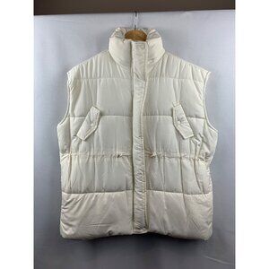 Women's Altar’d State White Puffer Vest Size L